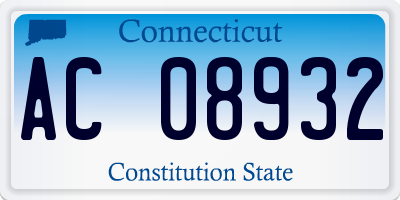 CT license plate AC08932