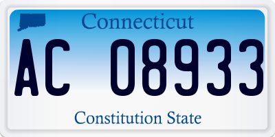 CT license plate AC08933