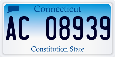 CT license plate AC08939