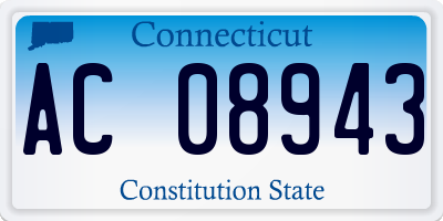 CT license plate AC08943