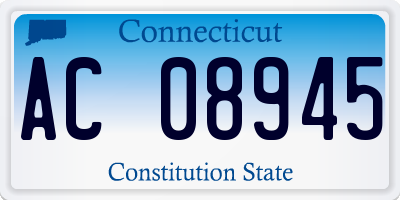 CT license plate AC08945