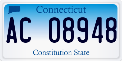 CT license plate AC08948