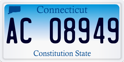 CT license plate AC08949