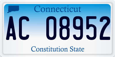 CT license plate AC08952