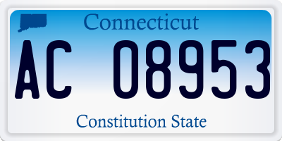CT license plate AC08953