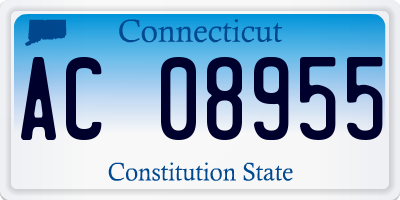 CT license plate AC08955