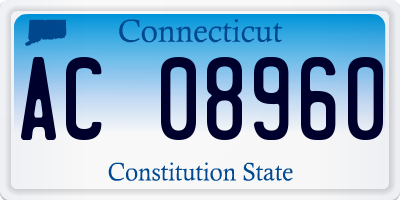CT license plate AC08960