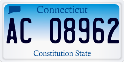 CT license plate AC08962
