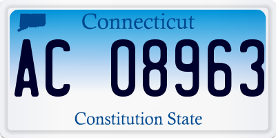 CT license plate AC08963