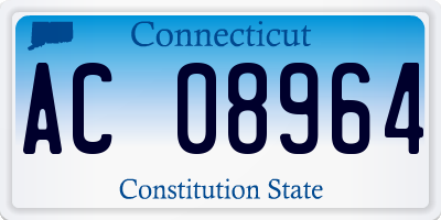 CT license plate AC08964