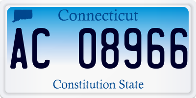 CT license plate AC08966