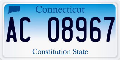 CT license plate AC08967