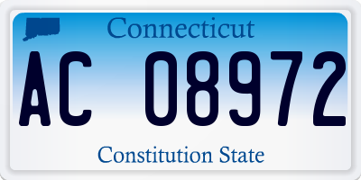 CT license plate AC08972