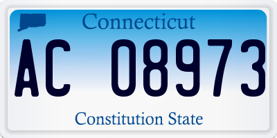 CT license plate AC08973