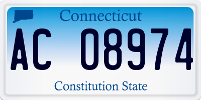CT license plate AC08974