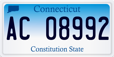 CT license plate AC08992