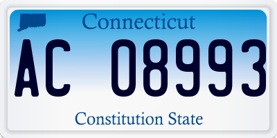 CT license plate AC08993