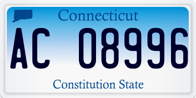 CT license plate AC08996