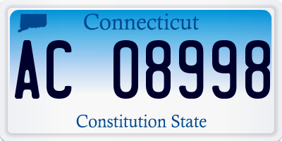 CT license plate AC08998