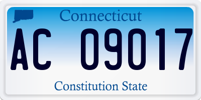 CT license plate AC09017
