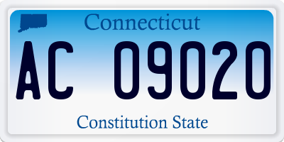 CT license plate AC09020