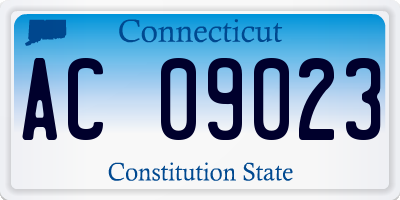 CT license plate AC09023