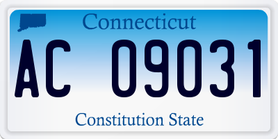 CT license plate AC09031