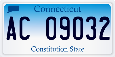CT license plate AC09032