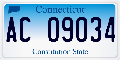 CT license plate AC09034
