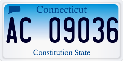 CT license plate AC09036
