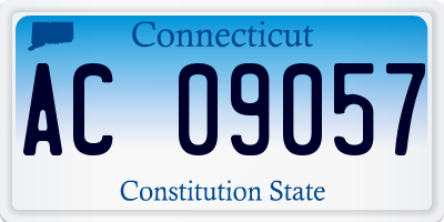 CT license plate AC09057