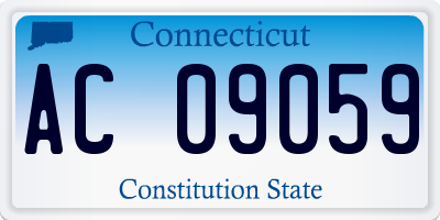CT license plate AC09059