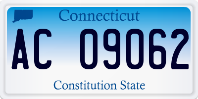 CT license plate AC09062