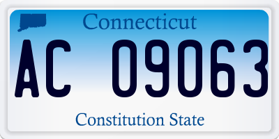 CT license plate AC09063