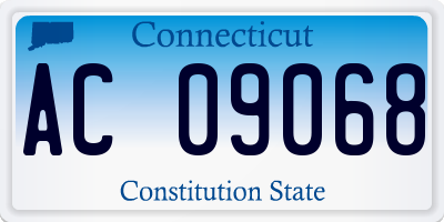 CT license plate AC09068
