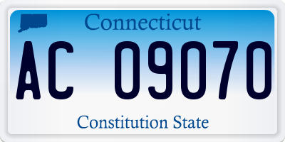 CT license plate AC09070