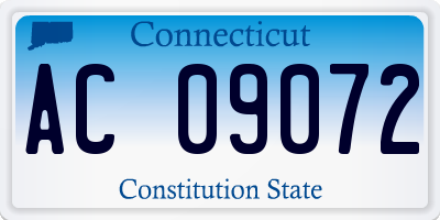 CT license plate AC09072