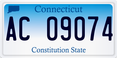 CT license plate AC09074