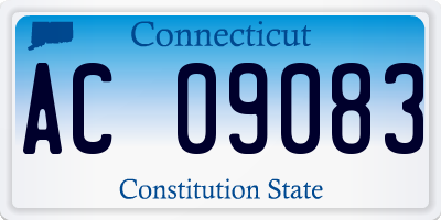 CT license plate AC09083