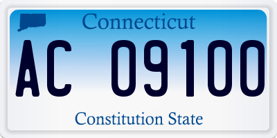 CT license plate AC09100
