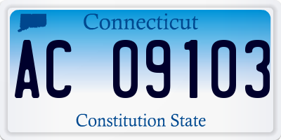 CT license plate AC09103