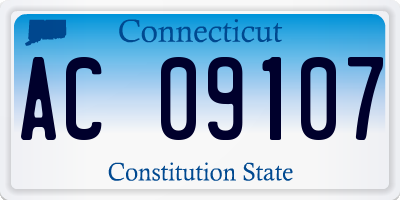 CT license plate AC09107