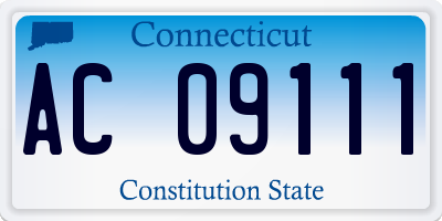 CT license plate AC09111