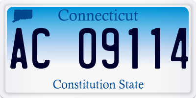 CT license plate AC09114