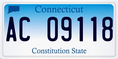 CT license plate AC09118