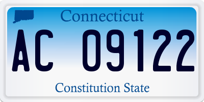 CT license plate AC09122