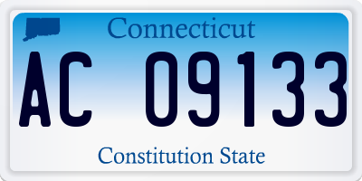 CT license plate AC09133