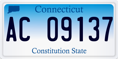 CT license plate AC09137