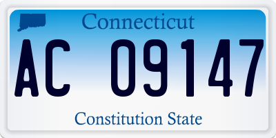 CT license plate AC09147