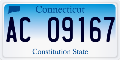 CT license plate AC09167